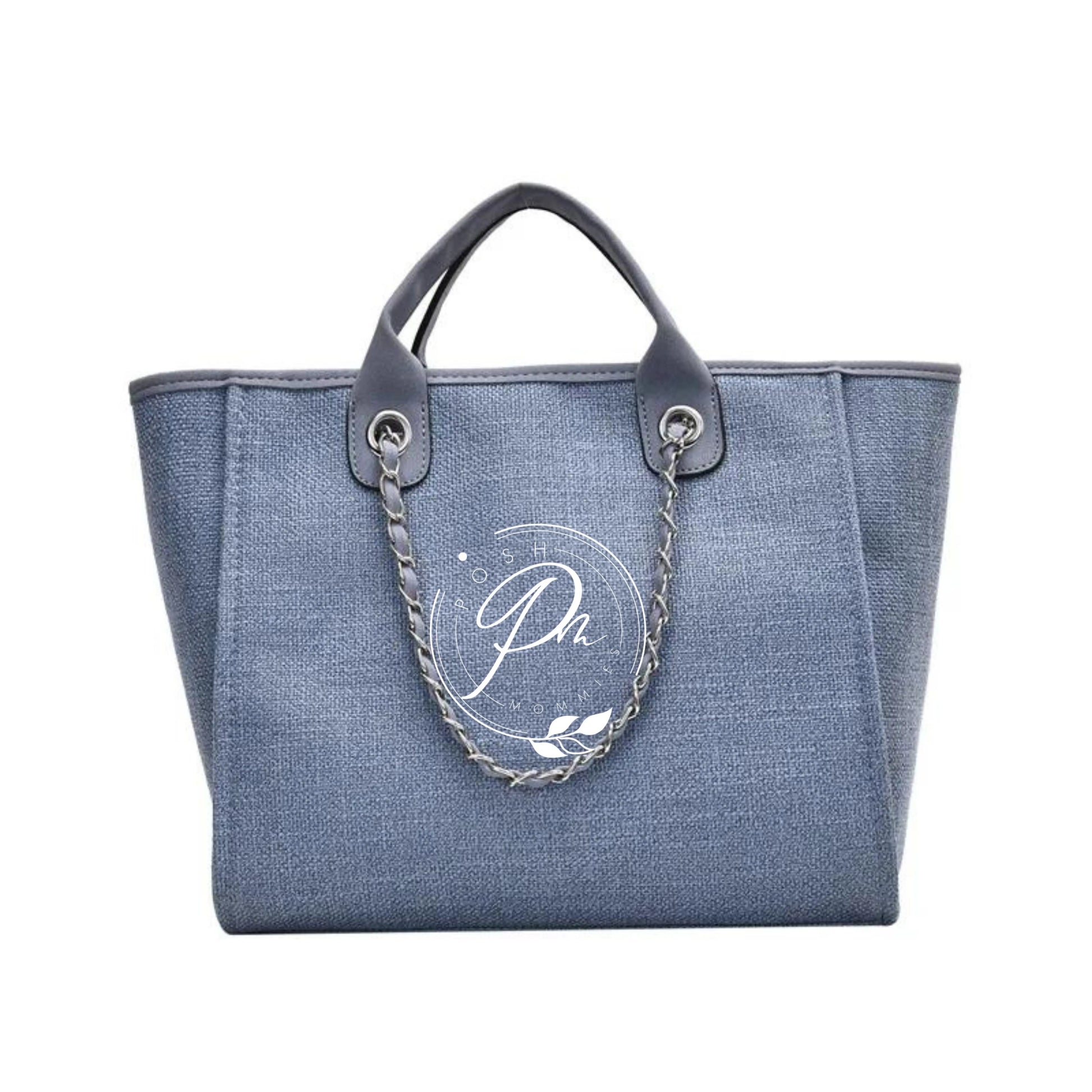 Denim Posh Mommies Tote  (Pre-Order)-(SHIPS 6/3-6/6) PoshMommies